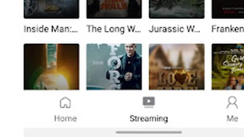Look Series streaming screen with charts and poster grid